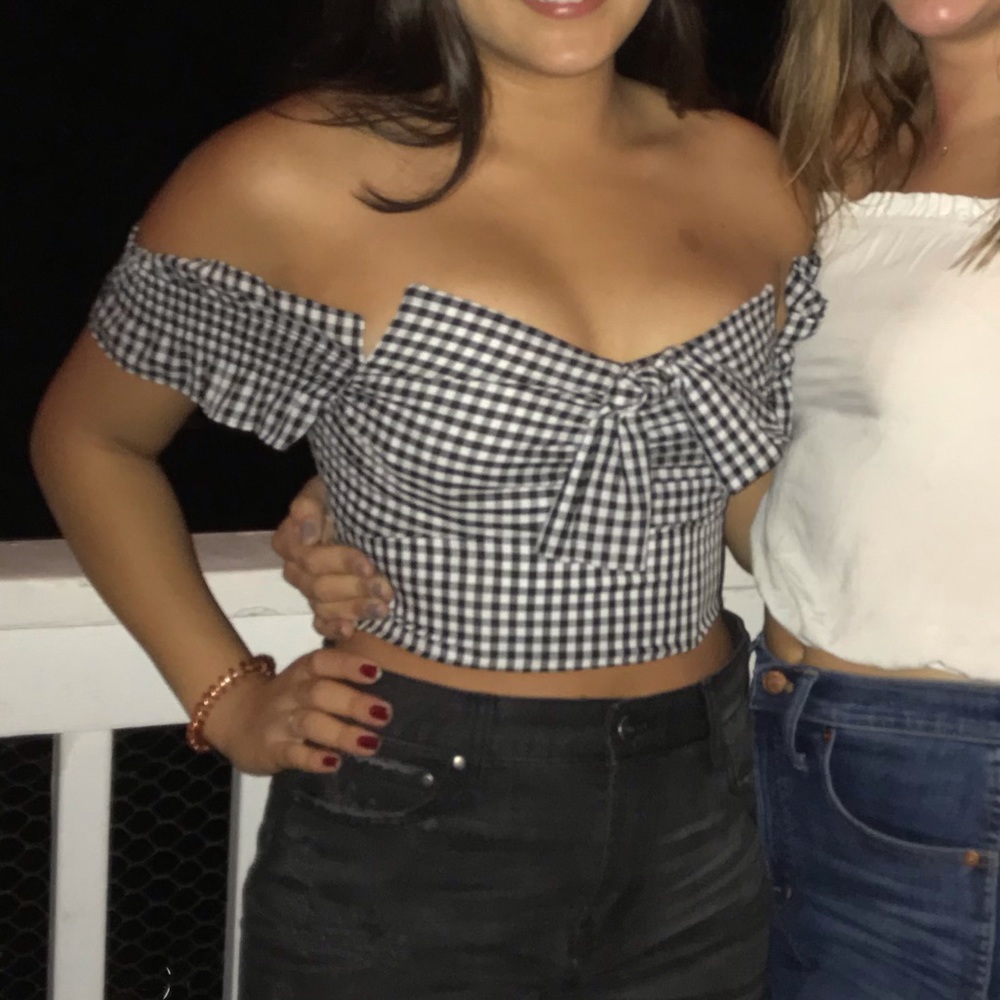 Wayf Gingham Corset Top